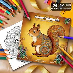 Livre de coloriage <span class=keywords><strong>Mandala</strong></span> <span class=keywords><strong>animaux</strong></span>, carnet personnalisé, impression de livres, peinture anti-stress, cadeau éducatif, livre de coloriage pour enfants et adultes - Product Image 5
