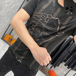 Camiseta Casual de Manga Corta para Hombre, 100% Algodón, con Estampado, Pantalones Cortos de Verano, Impresión Serigráfica, Tela de Lona - Product Image 5