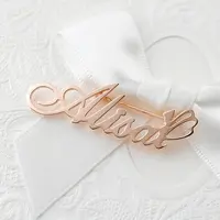 wholesale custom name gold sliver safety pin lettering men metal luxury women brooch/custom brooch pin
