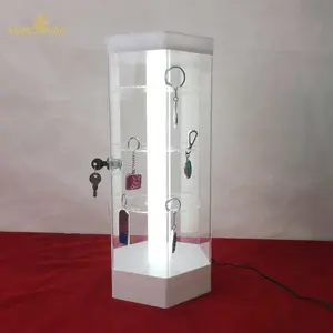 Hot Customized Lockable Acrylic Display Shelf Cabinet Box With LED Light