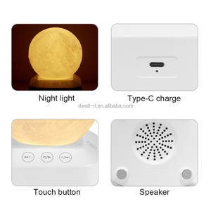 Bebê Som Máquina Ruído Branco Som Máquina Viagem e Berçário 24 sounds RGB noite luz Recarregável - Product Image 6
