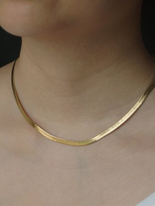 <span class=keywords><strong>Collier</strong></span> <span class=keywords><strong>ras</strong></span> du <span class=keywords><strong>cou</strong></span> plaqué <span class=keywords><strong>argent</strong></span> ou or pour femme, chaîne serpent, à chevrons, personnalisé, nouvelle mode 925, été - Product Image 6