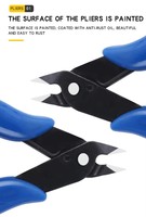 Pince coupante diagonale électrique OEM personnalisée en acier à haute teneur en carbone, poignées en caoutchouc souple, longueur de mâchoire 130 mm, pour sertissage de circlips