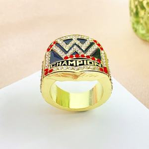 Atacado 2025 Personalizado Diamante Banhado A Ouro Homens Anel Campeonato Moda Forma Geométrica Wrestling Boxe Chapion Anel - Product Image 5