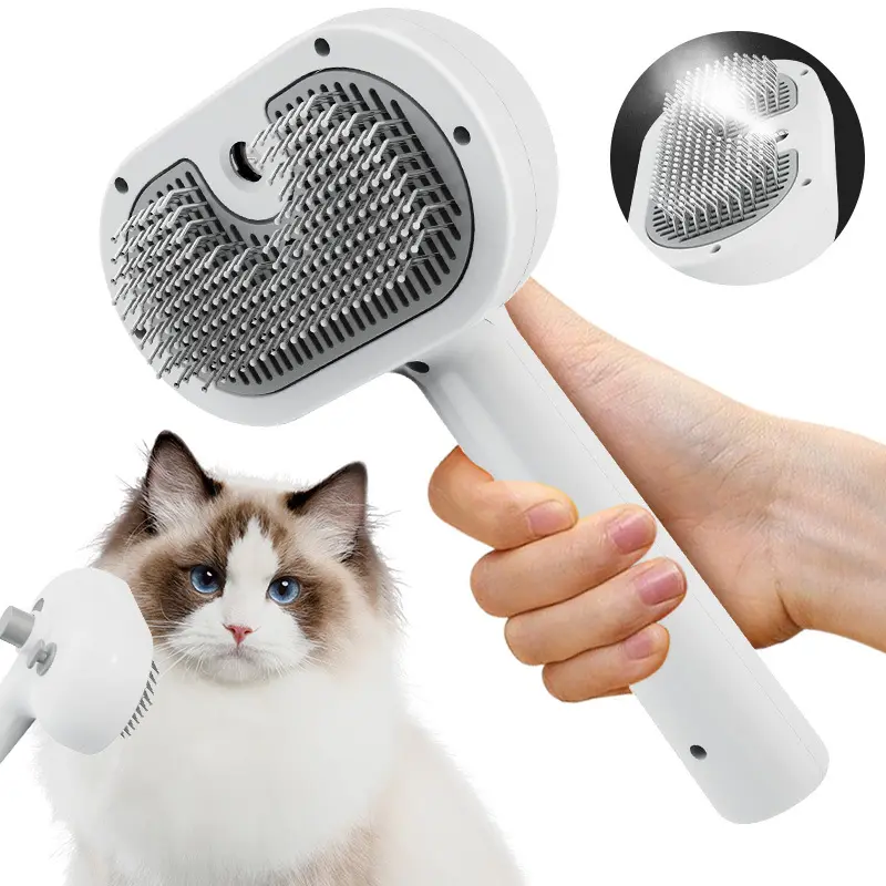 Multifunktion aler Haustier-Sprüh kamm USB One-Touch-Ent schuppungs haar reinigung Automatische Hunde katzen pflege bürste
