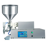 Machine de remplissage semi-automatique à pompe rotative pour liquides, pâtes épaisses, base de sésame, base de fondue, miel, cosmétiques, dosage volumétrique