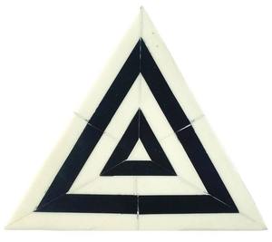 Vente en gros au meilleur prix Sous-verres en noyer incrustés d'os classiques fabriqués à la main Design à rayures carrées marron et blanches - Product Image 2