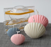 Molde Grande para Velas con Forma de Concha, Moldes 3D Hechos a Mano para Fabricación de Velas