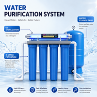 Système de filtration d'eau pour toute la maison à 4 étapes, 20*2,5 pouces, filtre à sédiments et à chlore PP UDF CTO UF de 1/2 ou 3/4 pouce