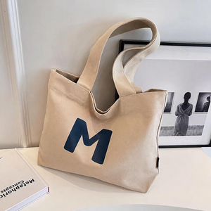 Fashionable Washable Cotton Shoulder Bag Long Handle Large Capacity Canvas Tote Bag With Custom Your Logo - Product Image 2