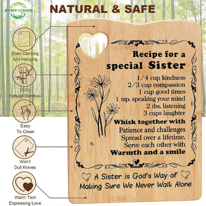 Cadeau créatif pour soeur <span class=keywords><strong>cuisine</strong></span> laser pelle bambou spatule planche à découper ensemble - Product Image 2
