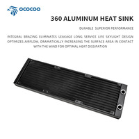 Système de refroidissement par eau pour boîtier d'ordinateur de robot industriel OCOCOO AS360-L, dissipateur thermique en aluminium fileté G1/4, roulement à billes, fonctionnement silencieux