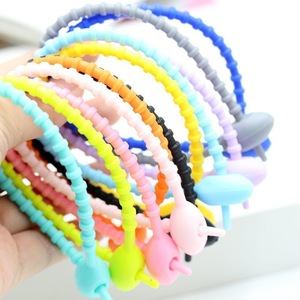 Silicone Cable <b>Ties</b> 17Cm Multifunctional Keychain Bag Pendant Data Cord Organizer For Straps Accessories - Product Image 1