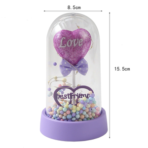 Décoration de table en acrylique LED en forme de cœur, figurine scintillante avec boîte cadeau, cadeau romantique pour la Saint-Valentin, la fête des mères, pour les couples et la famille - Product Image 2