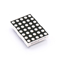Matrice de points LED 2'' 5x7 Houkem-20057-BSR, anode en rangée, cathode en colonne, LED 5mm, matrice de points LED 5x7 super rouge
