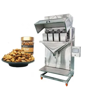 Semi automático 2 Balanças 1kg 2kg Grânulos Grãos Arroz Feijão Nozes Sugar Filling Packing Machine Weigh Filler