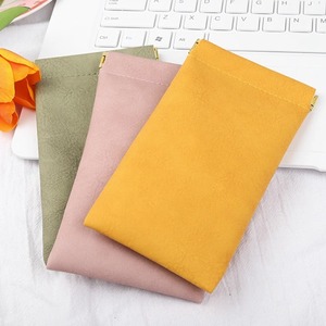 Étui à lunettes rectangulaire en tissu, sac de rangement portable pour lunettes de soleil, étui pour femme, ambre orange, rose millennial, bleu poussière, olive - Product Image 4