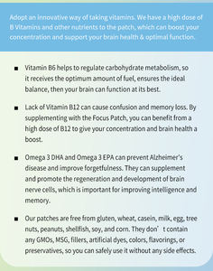 Produits les plus vendus 2025 OEM ODM Nature Herbs Améliorer le travail et l'étude Autocollant Focus Patch - Product Image 5