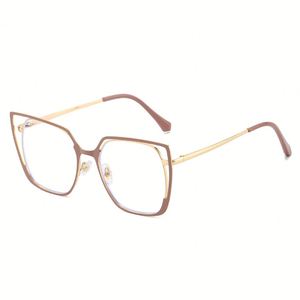 Gafas de Sol Cuadradas con Marco Grande de Metal, Diseño Personalizado con Logotipo, Moda 2025, Coloridas, Estilo Ojo de Gato, Anti Luz Azul, para Mujer - Product Image 4