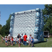 Mur d'escalade gonflable commercial en PVC durable, château gonflable, aire de jeux extérieure, structure de saut pour parc d'attractions à vendre