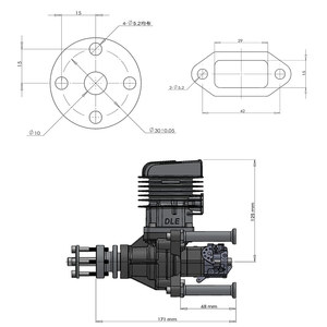Factory Outlet DLE <b>Gasoline</b> Engine Single Cylinder 2-Strokes 55RA For CC RC Model Airplane - Product Image 5