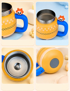 Mug isotherme à grande capacité de 800 ml avec une grande poignée mignonne, en acier inoxydable, bouteille d'eau isolée, motif de dessin animé, tasse thermos - Product Image 4