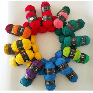 Pelotes de 50g, 4 brins, <span class=keywords><strong>fil</strong></span> doux et confortable en coton laitier et mélange <span class=keywords><strong>acrylique</strong></span>, couleurs assorties pour les amateurs de tricot et les débutants en crochet - Product Image 6