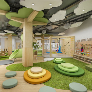Moetry Forest Themed Indoor Playground Equipment Estructura de juego de espuma de madera <span class=keywords><strong>para</strong></span> niños Play Cafe Restaurant Montessori School-Eco - Product Image 2