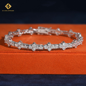Pulsera de Lujo para Boda, Estilo Tenis, 3mm, Plata de Ley S925, Hip Hop, con Diamantes Cultivados en Laboratorio y Certificado IGI - Product Image 3