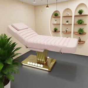 Tempat tidur terapi kosmetik malas elektrik Modern 3 motor furnitur Salon kecantikan Spa Meja Bar SPA wajah medis - Product Image 2