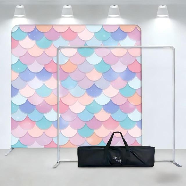 High Quality 10ft Portable Photo Booth Stand with Aluminum Backdrop Banner Foldable Backdrop Stand for Wedding Photo Booth