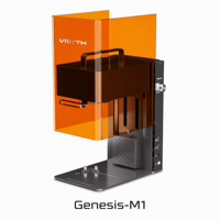 Console de micro-marquage Genesis M1 10W Bleu + 2W Rouge Double Fréquence 105x105mm Graveur Laser Fibre CNC Haute Vitesse de Précision pour le Bois