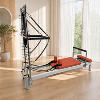 Lit de Pilates en alliage d'aluminium avec tour à ressorts réglable pour usage domestique, studio ou équipement de salle de sport commerciale