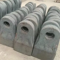 Tête de marteau de concasseur en acier au manganèse de haute qualité, pièces de précision moulées résistantes à l'usure pour le recyclage de pierres et l'exploitation minière