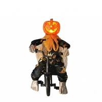 Jouets en plastique amusants et décoratifs pour enfants, à thème Halloween Citrouille Sorcière Fantaisie, lumineux, anti-stress, fonctionnant avec 3 piles AA (faible consommation)