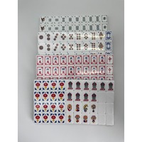 Jeu de Mahjong Américain en Acrylique Multicouche Rouge Vin, Motif Chinois Classique, Jeu de Société pour Fêtes Familiales, Cadeau, Stock US