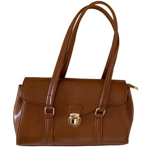 Women's Shoulder Bag Horizontal Square Middle Hardness Snap Fasteners <b>Lock</b> Decoration Casual Retro Texture Everyday Outfits - Product Image 5