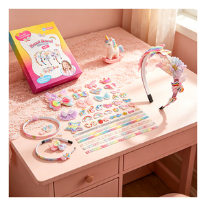 Kids Hairband Craft Kit Sparkling <b>Unicorn</b> Butterfly Gem Bow Headwear Accessories Birthday Toy Party Bundle <b>Gift</b> - Product Image 5