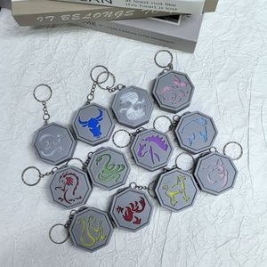 재키 찬의 모험 3D 인쇄 빛나는 호랑이 부적 열쇠 고리 12 조디악 부적 돌 애니메이션 열쇠 고리 장난감 - Product Image 4