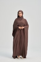 Abaya Hijab Modeste Longue jusqu'au Sol, Sans Repassage, Adapté à la Grossesse et à l'Allaitement, Grande Taille, Droite, pour la Prière des Femmes Musulmanes