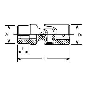 Koken-2440T-E8 1/4 ''ซ็อกเก็ตอเนกประสงค์ Torx-EAN ซ็อกเก็ตมือ4991644005130 1/4" - Product Image 2