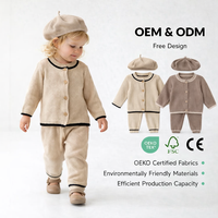 Conjunto de Ropa para Bebé Certificado por OEKO, Tejido de Punto de Algodón, Fabricante de Ropa para Bebé OEM ODM