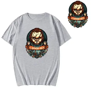 Halloween Horror Killer Wärme übertragung für Kleidung Patches Kleidung Aufkleber Presse Druck T-Shirt Aufkleber Applique Abzeichen