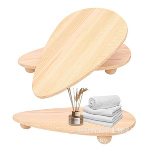 Wooden scented candle tray stand, tall spherical <b>desktop</b> storage rack, entryway key holder, plant <b>desktop</b> <b>shelf</b> - Product Image 5