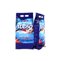 Pochette latérale pour sacs en plastique PE avec trou de suspension pour savon liquide et produits de soin personnel