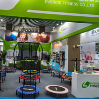 EVERISE FITNESS 40 pulgadas Hexagonal Fitness Mini trampolín con manillar Niños Reboteador Adulto Culturismo