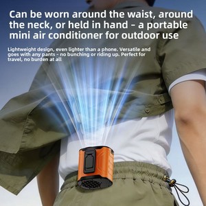 Autre nouveau ventilateur de ceinture portable transfrontalier, rechargeable par USB, appareil de refroidissement portable, autonomie de batterie longue durée - Product Image 4