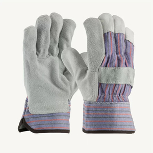 Gants de travail pour travaux généraux, résistants à la chaleur, antidérapants, avec paume en cuir renforcée, manchette renforcée, 12 oz - Product Image 2