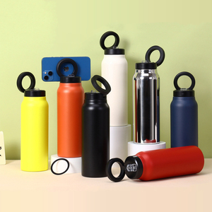 Nouvelle conception, bouteille d'eau isotherme avec couvercle magnétique de 24 oz, support de téléphone, thermos en acier inoxydable avec couvercle magnétique pour téléphone - Product Image 2