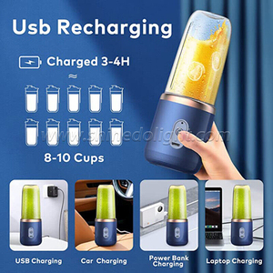 Exprimidor portátil de alta gama <span class=keywords><strong>para</strong></span> el hogar, Mini exprimidor eléctrico, máquina licuadora <span class=keywords><strong>para</strong></span> batidos, recargable por <span class=keywords><strong>USB</strong></span> <span class=keywords><strong>para</strong></span> interiores y exteriores - Product Image 2